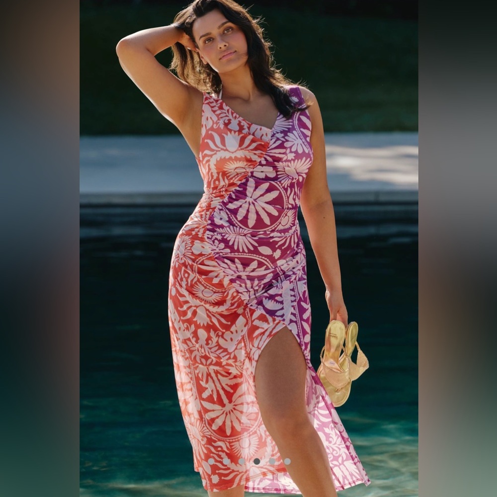 NWT Celandine Mesh Asymmetric Cover-Up Dress